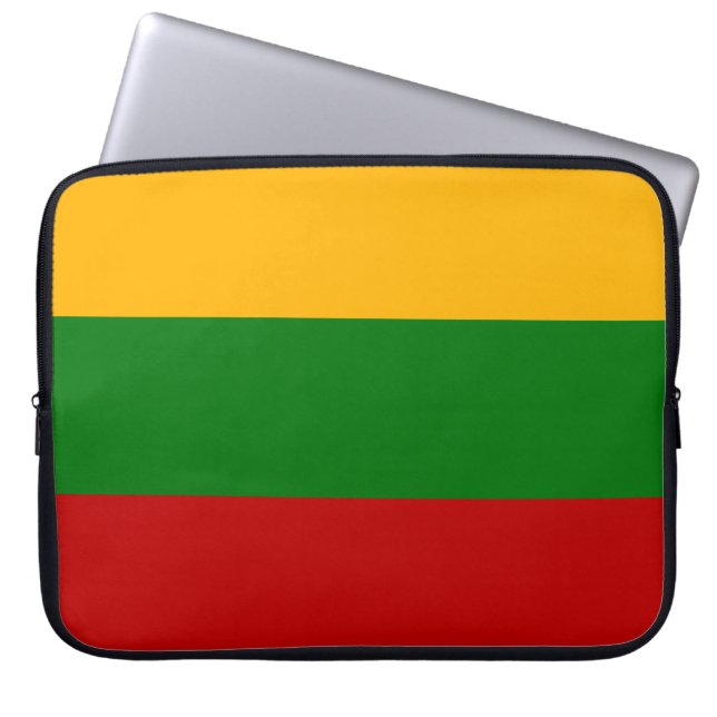 Litouwse vlag laptop sleeve (Voorkant)
