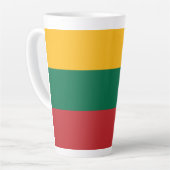 Litouwse vlag latte mok (Linkerhoek)