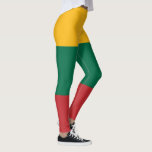 Litouwse vlag leggings<br><div class="desc">Dit ontwerp is voorzien van de nationale vlag van Litouwen, een land in het Oostzeegebied van Europa. Het land ligt langs de zuidoostelijke kust van het Oostzeegebied, ten zuidoosten van Zweden en Denemarken. Litouwen grenst door Letland aan het noorden, Belarus aan het oosten en zuiden, Polen aan het zuiden en...</div>