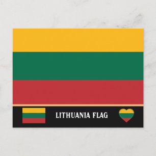 Litouwse vlag & Litouwen reis, vakantie/sport Briefkaart