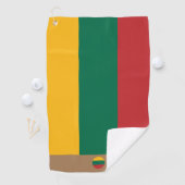Litouwse vlag & Litouwse monogrammen/golf Golfhanddoek (Insitu)