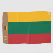 Litouwse vlag & Litouwse monogrammen/golf Golfhanddoek (Horizontaal)