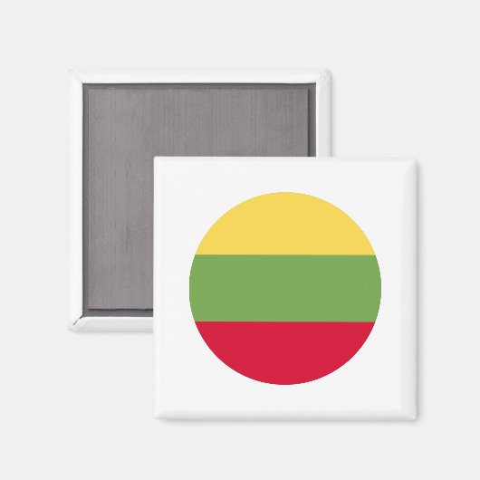 Litouwse vlag magneet (Voorkant / Achterkant)