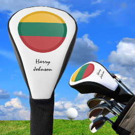 Litouwse vlag & Monogrammed Golfclubs Hoesjes Golfheadcover