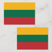 Litouwse vlag notitiekaartje (Voorkant / Achterkant)