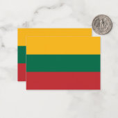 Litouwse vlag notitiekaartje (Voorkant / Achterkant in situ)