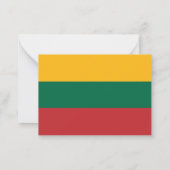 Litouwse vlag notitiekaartje (Achterkant)