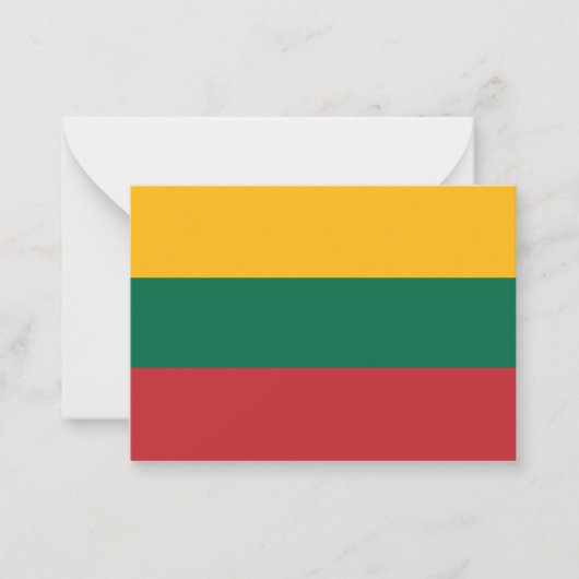Litouwse vlag notitiekaartje (Voorkant)