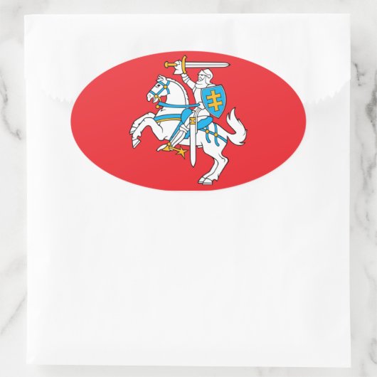 Litouwse vlag ovale sticker (Tas)