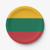 Litouwse vlag papieren bordje (Voorkant)