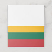 Litouwse vlag plaatskaartje (Buitenkant ongevouwen)