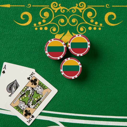 Litouwse vlag poker chips (Pokertafel (Stack))