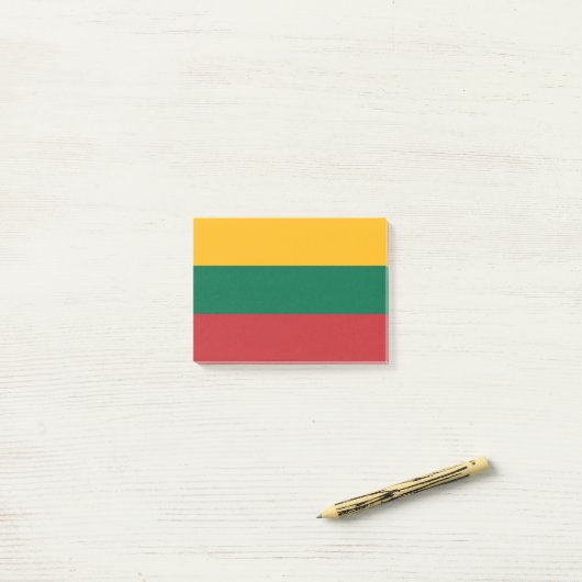 Litouwse vlag post-it® notes (Op bureau)