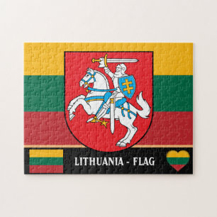 Litouwse vlag Puzzle & Litouwen / wapenschild Legpuzzel