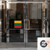 Litouwse vlag raamsticker (Kantoordeur)
