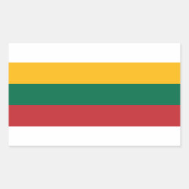 Litouwse vlag rechthoekige sticker
