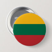 Litouwse vlag ronde button 7,6 cm (Voorkant /achterkant)
