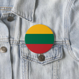 Litouwse vlag ronde button 7,6 cm
