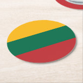 Litouwse vlag ronde kartonnen onderzetter (Gebogen)