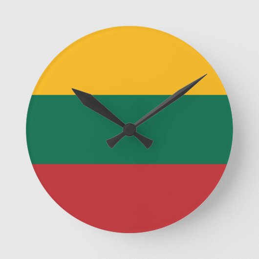 Litouwse vlag ronde klok (Voorkant)
