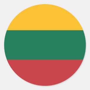 Litouwse vlag ronde sticker