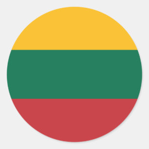 Litouwse vlag ronde sticker