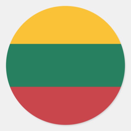 Litouwse vlag ronde sticker (Voorkant)