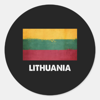 Litouwse vlag ronde sticker