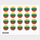Litouwse vlag ronde sticker (Vel)