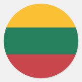 Litouwse vlag ronde sticker (Voorkant)