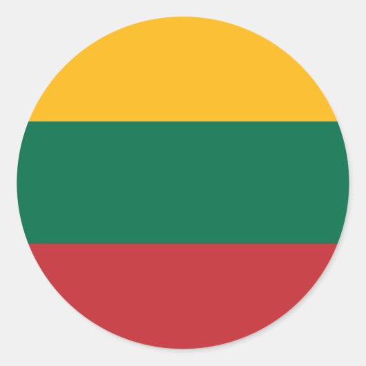 Litouwse vlag ronde sticker (Voorkant)
