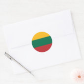 Litouwse vlag ronde sticker (Envelop)
