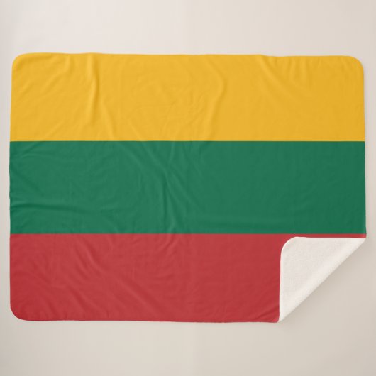 Litouwse vlag sherpa deken (Voorkant (horizontaal))