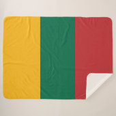 Litouwse vlag sherpa deken (Voorkant (horizontaal))
