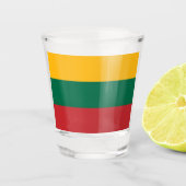Litouwse vlag shot glas (Voorkant)