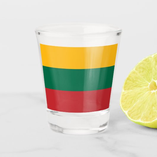Litouwse vlag shot glas (Voorkant)