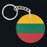 Litouwse vlag sleutelhanger<br><div class="desc">Patriottische vlag van Litouwen.</div>