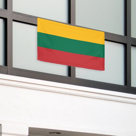 Litouwse vlag spandoek (Buitenkant Gebouw)