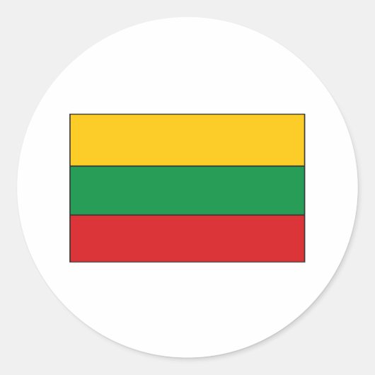 Litouwse vlag T-shirts en cadeaus Ronde Sticker (Voorkant)