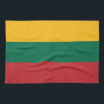 Litouwse vlag theedoek<br><div class="desc">Een ideaal geschenk voor al diegenen die patriottisch zijn van hun land!</div>