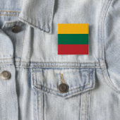 Litouwse vlag vierkante button 5,1 cm (In situ)