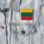 Litouwse Vlag Vierkante Button 5,1 Cm (In situ)