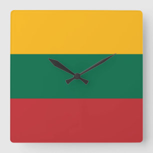 Litouwse vlag vierkante klok