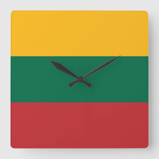 Litouwse vlag vierkante klok (Voorkant)