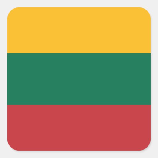 Litouwse vlag vierkante sticker (Voorkant)