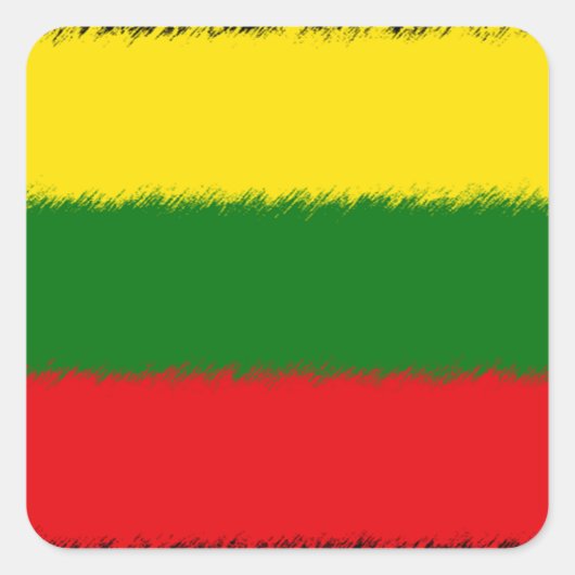 Litouwse vlag vierkante sticker (Voorkant)
