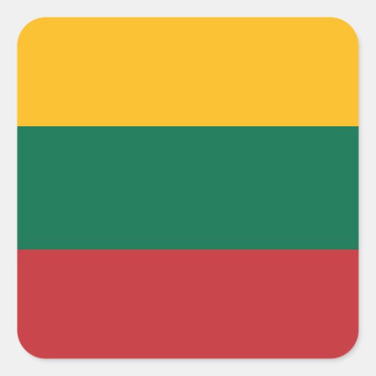 Litouwse vlag vierkante sticker (Voorkant)
