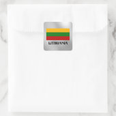 Litouwse vlag vierkante sticker (Tas)