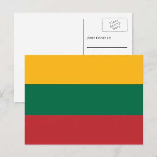 Litouwse vlag, vlag van Litouwen Briefkaart (Voorkant / Achterkant)