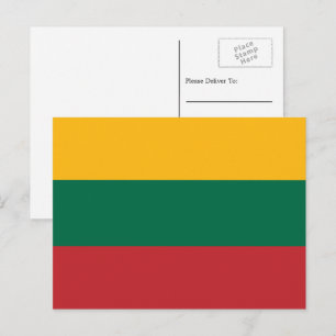 Litouwse vlag, vlag van Litouwen Briefkaart